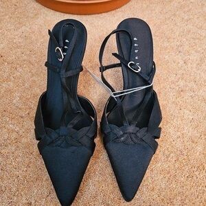 Debut Sophisticated Black Strappy Heels